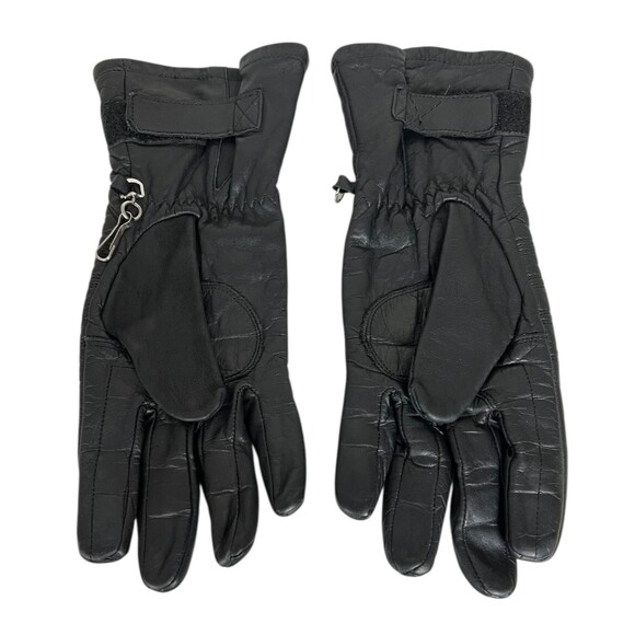 Hatch Vintage Women's Soft Cowhide Leather Gloves  Size M  Black Adj Cuff - Picture 3 of 7